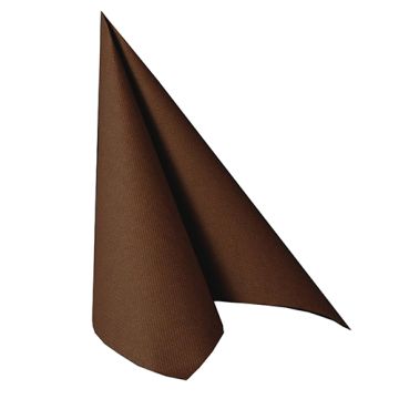 Serviettes "ROYAL Collection" pliage 1/4 40 cm x 40 cm marron