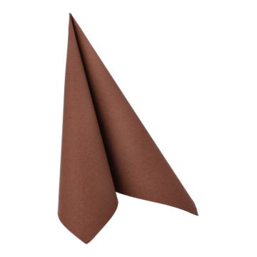 Serviettes "ROYAL Collection" pliage 1/4 40 cm x 40 cm marron