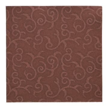 Serviettes "ROYAL Collection" pliage 1/4 40 cm x 40 cm marron "Casali"