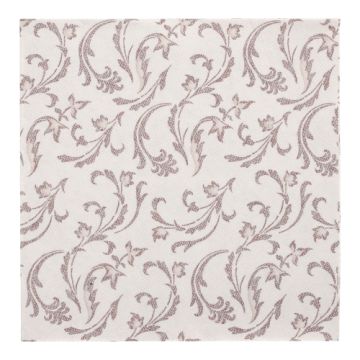 Serviettes "ROYAL Collection" pliage 1/4 40 cm x 40 cm marron "Damascato"
