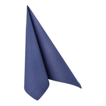Serviettes "ROYAL Collection" pliage 1/4 40 cm x 40 cm bleu foncé