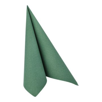 Serviettes "ROYAL Collection" pliage 1/4 40 cm x 40 cm vert foncé