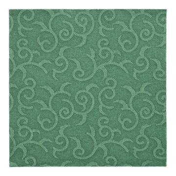Serviettes "ROYAL Collection" pliage 1/4 40 cm x 40 cm vert foncé "Casali"