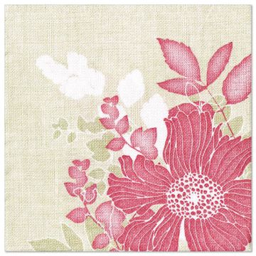 Serviettes "ROYAL Collection" pliage 1/4 40 cm x 40 cm fuchsia "Annabel"