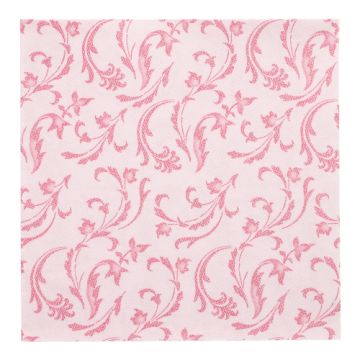 Serviettes "ROYAL Collection" pliage 1/4 40 cm x 40 cm fuchsia "Damascato"