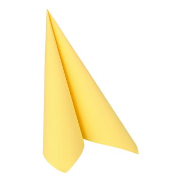 Serviettes "ROYAL Collection" pliage 1/4 40 cm x 40 cm jaune
