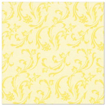 Serviettes "ROYAL Collection" pliage 1/4 40 cm x 40 cm jaune "Damascato"