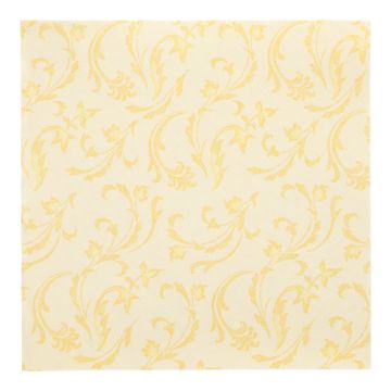 Serviettes "ROYAL Collection" pliage 1/4 40 cm x 40 cm jaune "Damascato"