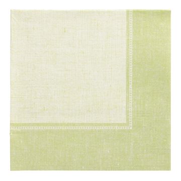 Serviettes "ROYAL Collection" pliage 1/4 
 40 cm x 40 cm vert clair "Linum"