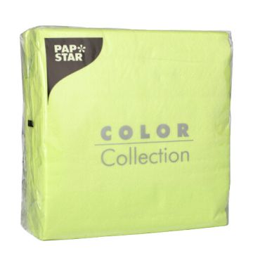 Serviettes, 1 couche pliage 1/4 33 cm x 33 cm vert anis