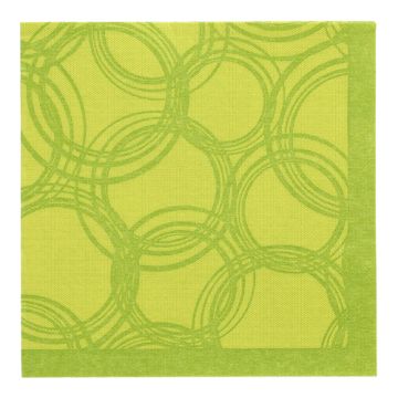 Serviettes "ROYAL Collection" pliage 1/4 40 cm x 40 cm vert anis "Bubbles"