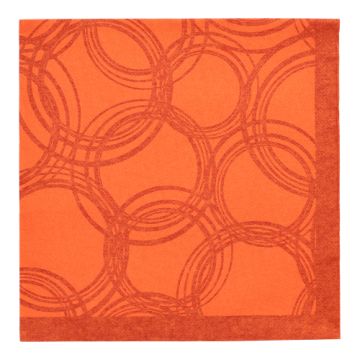 Serviettes "ROYAL Collection" pliage 1/4 40 cm x 40 cm nectarine "Bubbles"