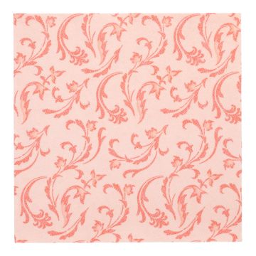 Serviettes "ROYAL Collection" pliage 1/4 40 cm x 40 cm nectarine "Damascato"