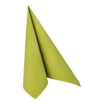 Serviettes "ROYAL Collection" pliage 1/4 40 cm x 40 cm vert olive