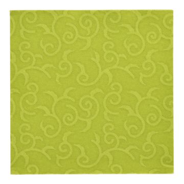Serviettes "ROYAL Collection" pliage 1/4 40 cm x 40 cm vert olive "Casali"