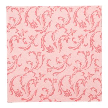 Serviettes "ROYAL Collection" pliage 1/4 40 cm x 40 cm rouge "Damascato"