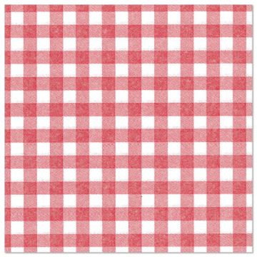 Serviettes "ROYAL Collection" pliage 1/4 40 cm x 40 cm rouge "Vichy Karo"