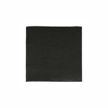 Serviettes, 2 plis "PUNTO" pliage 1/4 20 cm x 20 cm noir