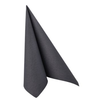 Serviettes "ROYAL Collection" pliage 1/4 40 cm x 40 cm noir