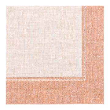 Serviettes "ROYAL Collection" pliage 1/4  40 cm x 40 cm terracotta "Linum"