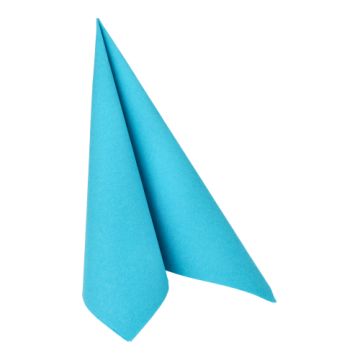 Serviettes "ROYAL Collection" pliage 1/4 40 cm x 40 cm turquoise