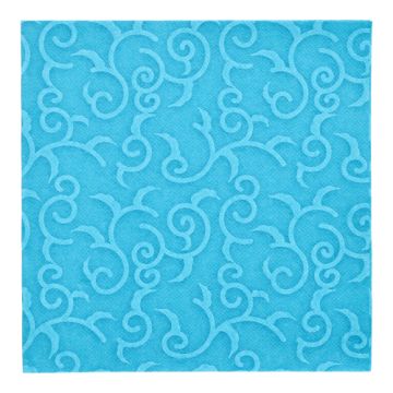 Serviettes "ROYAL Collection" pliage 1/4 40 cm x 40 cm turquoise "Casali"