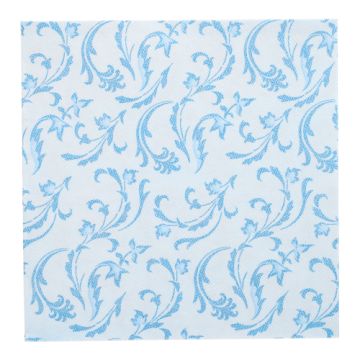 Serviettes "ROYAL Collection" pliage 1/4 40 cm x 40 cm turquoise "Damascato"