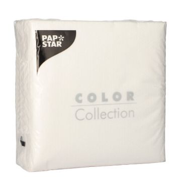 Serviettes, 1 couche pliage 1/4 33 cm x 33 cm blanc