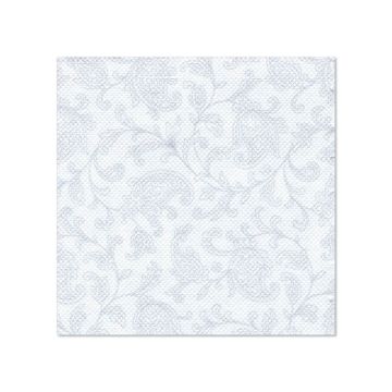Serviettes "ROYAL Collection" pliage 1/4 25 cm x 25 cm blanc "Ornaments"
