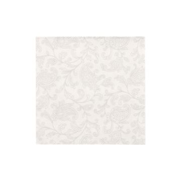 Serviettes "ROYAL Collection" pliage 1/4 25 cm x 25 cm blanc "Ornaments"