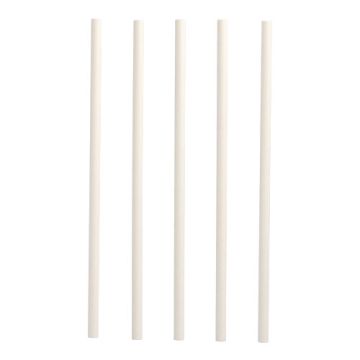 Pailles pour shakes, papier "pure" Ø 8 mm · 25 cm blanc