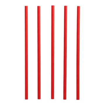 Pailles pour shakes, papier Ø 8 mm · 25 cm rouge