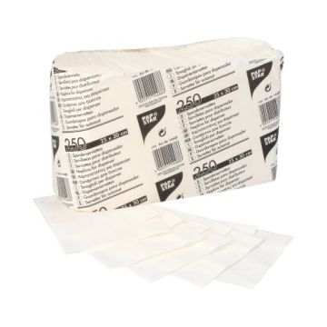 Serviettes pour distributeur, 1 couche, 25 cm x 30 cm blanc