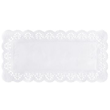 Dentelle, papier rectangulaire 34 cm x 17 cm blanc