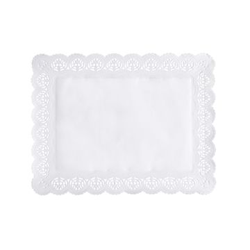 Dentelle, papier rectangulaire 34 cm x 26 cm blanc