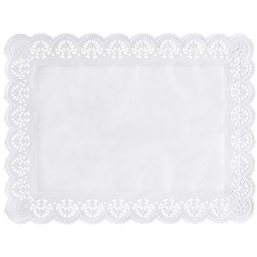 Dentelle, papier rectangulaire 40 cm x 30 cm blanc