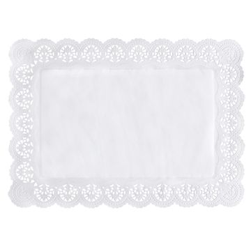 Dentelle, papier rectangulaire 45 cm x 32 cm blanc