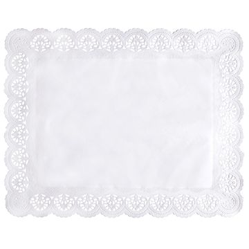Dentelle, papier rectangulaire 46 cm x 36 cm blanc