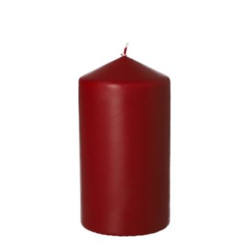 Bougie cylindrique Ø 80 mm · 150 mm rouge cerise