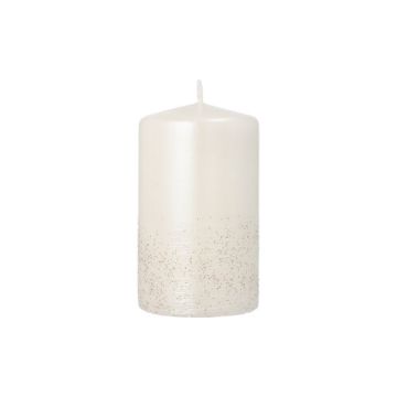 Bougie cylindrique "Safe Candle" Ø 60 mm · 100 mm nacre "Fia" emballés séparément