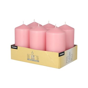 Bougies cylindriques Ø 60 mm · 115 mm rose foncé