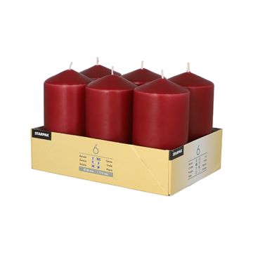Bougies cylindriques Ø 60 mm · 115 mm bordeaux