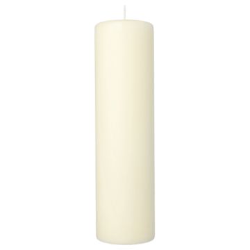 Bougie cylindrique Ø 80 mm · 290 mm ivoire "Ivory" à tête plate