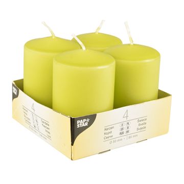 Bougies cylindriques Ø 50 mm · 80 mm kiwi