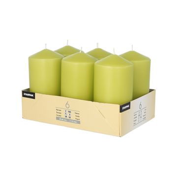 Bougies cylindriques Ø 60 mm · 115 mm kiwi