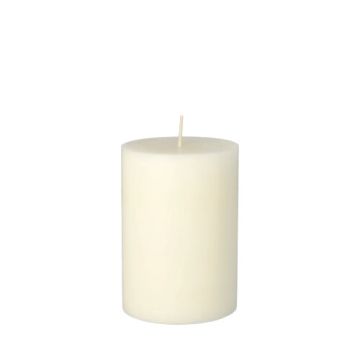 Bougie cylindrique Ø 70 mm · 100 mm blanc en 100% stéarine, teinté dans la masse