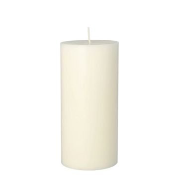 Bougie cylindrique Ø 70 mm · 150 mm blanc en 100% stéarine, teinté dans la masse