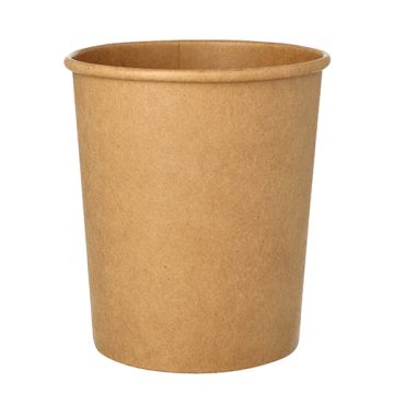 Terrines à soupe, carton rond 940 ml Ø 11,5 cm · 13 cm marron