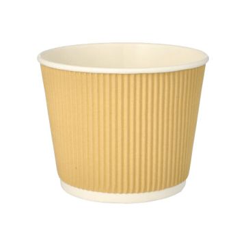 Terrines à soupe, carton rond 998 ml Ø 13,5 cm · 10,8 cm marron/blanc Ripple Wall