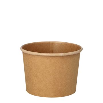 Terrines à soupe, carton rond 350 ml Ø 9,8 cm · 7 cm marron